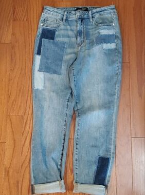 Judy Blue Los Angeles high waist boyfriend fit patched jeans Size 9/29